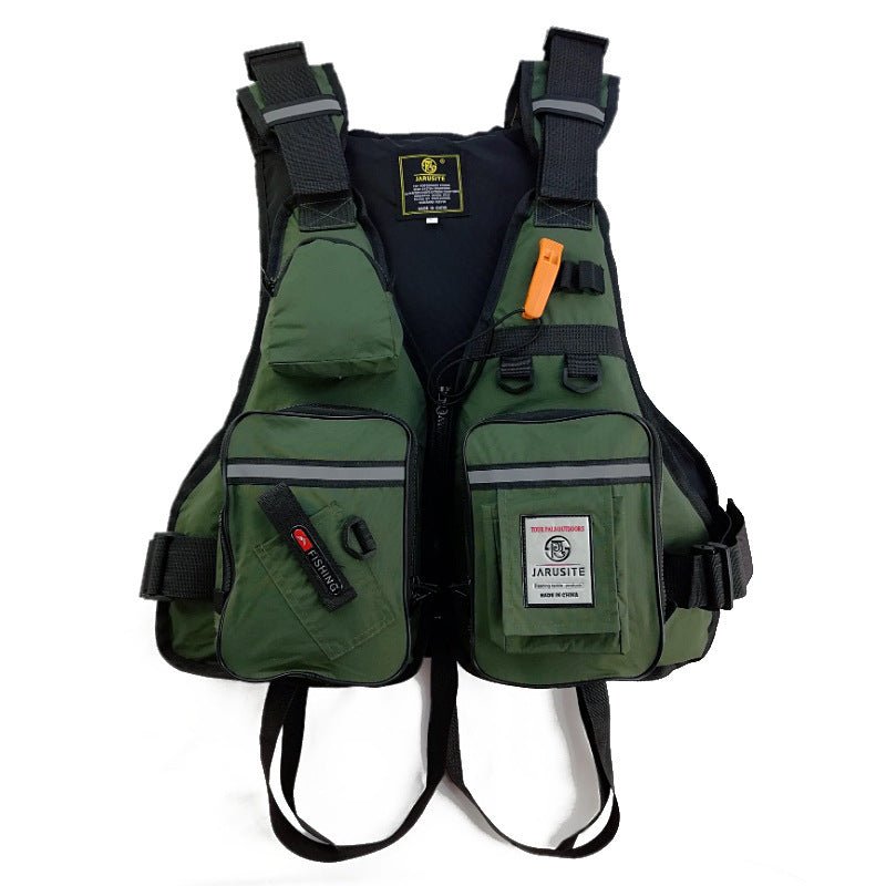 Exclusive Outdoor Multifunctional Life Vest — black — Back View