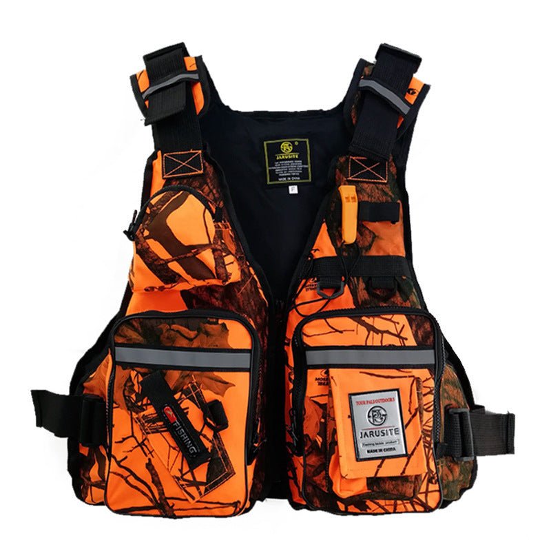 Exclusive Outdoor Multifunctional Life Vest — black — Top View