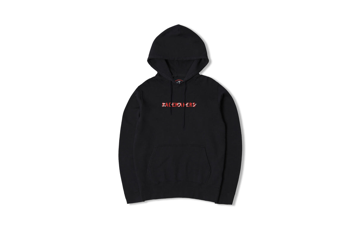 Exclusive Pacemaker x EDWIN EAGLE HOODIE "BLACK" — 2XS — Front View