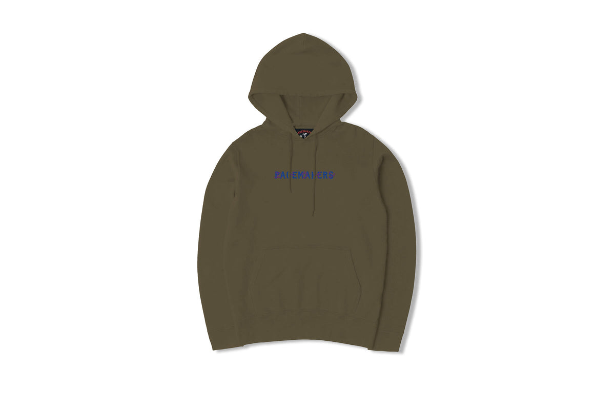 Exclusive Pacemaker x EDWIN EAGLE HOODIE "GREEN" — 2XS — Front View