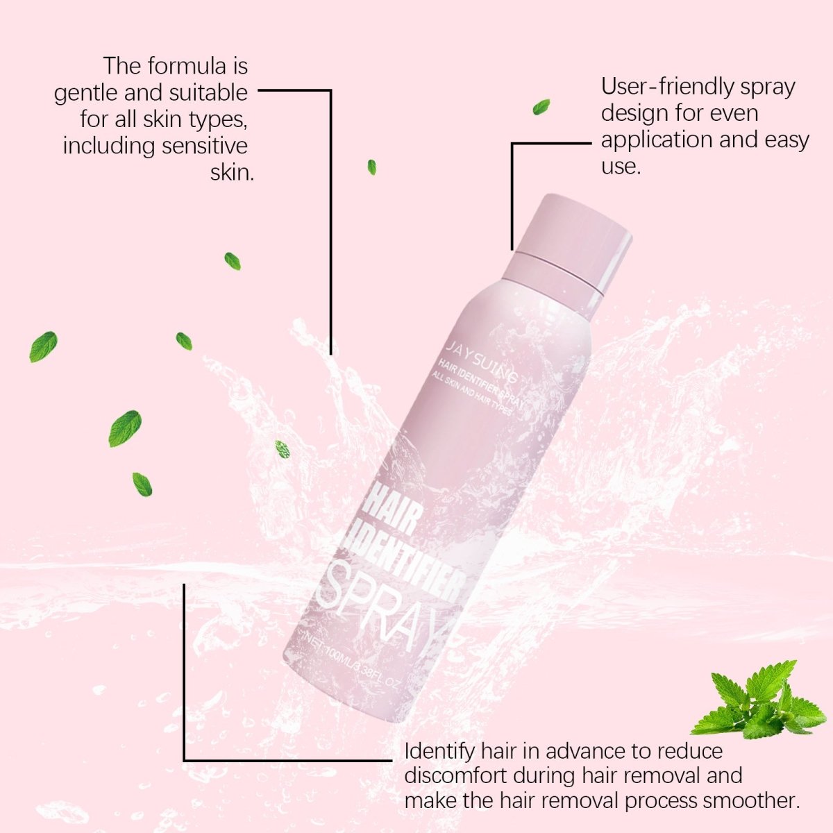 Exclusive Shaving Hair Identifier Spray | Visible Shave Foam — Hair removal spray — Back View