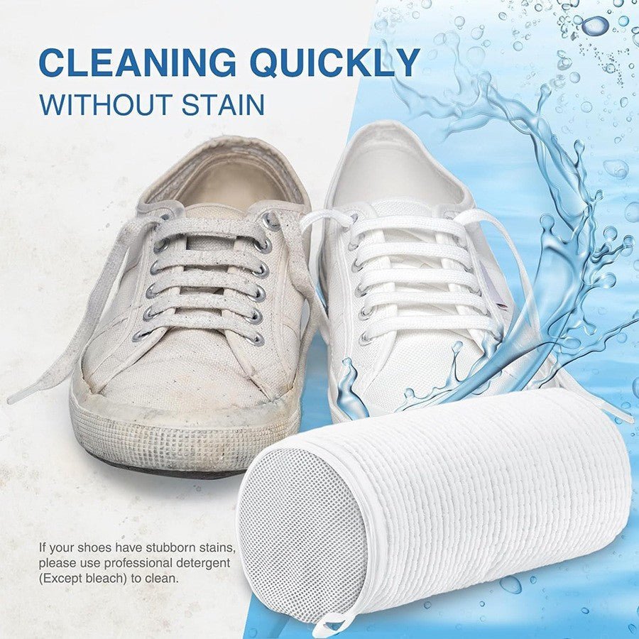 Exclusive Shoe Washing Bag — White Single — Front View