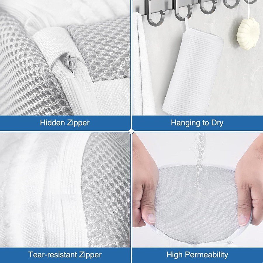 Exclusive Shoe Washing Bag — White Single — Side View
