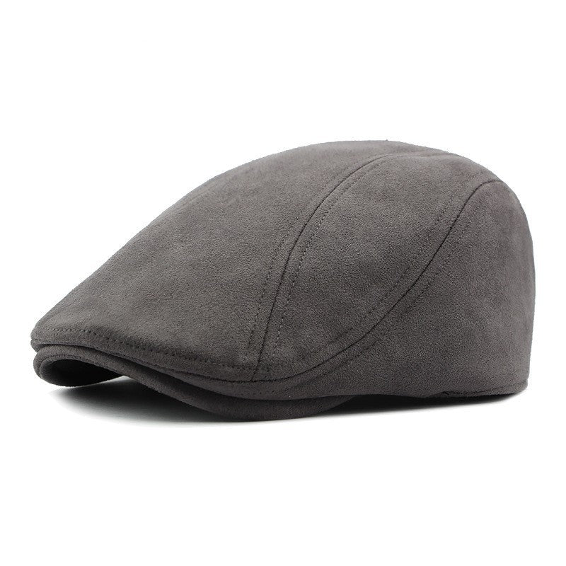 Exclusive Simple Light Board Suede Hat For Men And Women — Black — Size Free Size — Back View