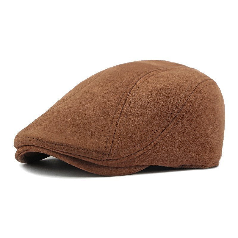 Exclusive Simple Light Board Suede Hat For Men And Women — Black — Size Free Size — Top View