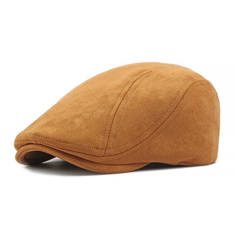 Exclusive Simple Light Board Suede Hat For Men And Women — Black — Size Free Size — Detail View