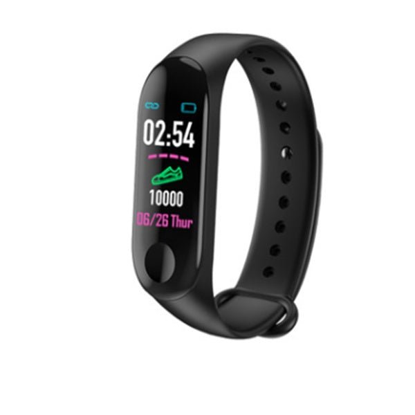Exclusive Smart Bracelet Heart Rate And Blood Pressure Exercise Meter — Black — Back View
