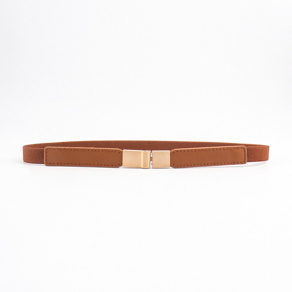 Exclusive Square Buckle Belt — Beige — Size 60to80cm — Alternate View 10