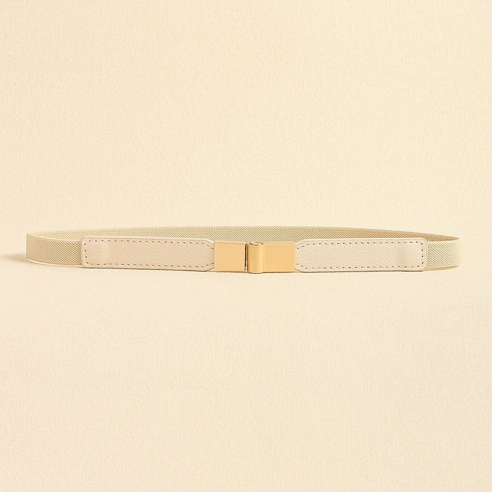 Exclusive Square Buckle Belt — Beige — Size 60to80cm — Alternate View 7