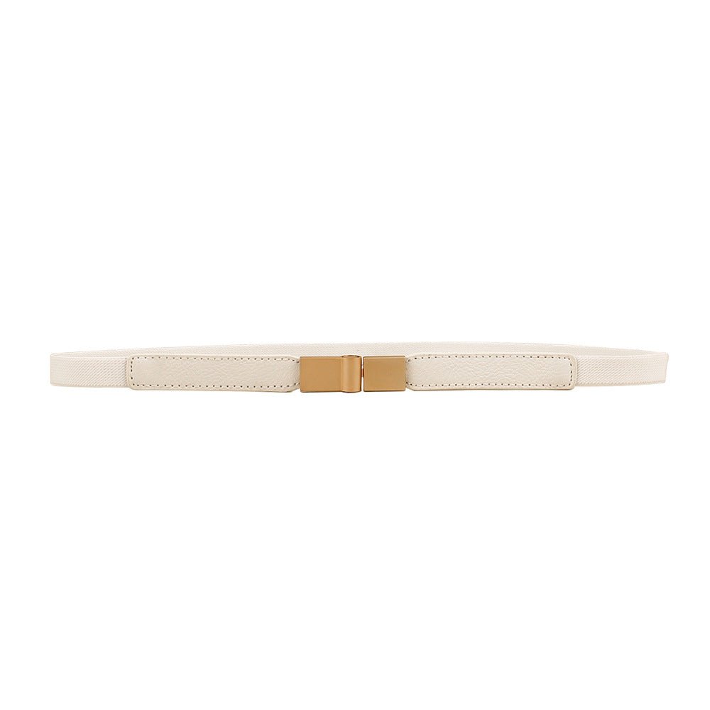 Exclusive Square Buckle Belt — Beige — Size 60to80cm — Alternate View 8