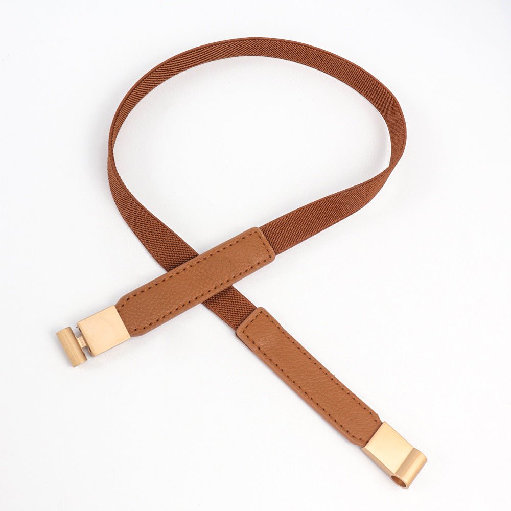 Exclusive Square Buckle Belt — Beige — Size 60to80cm — Alternate View 9