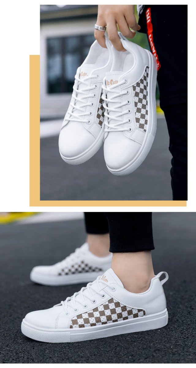 Exclusive Summer Men's PU Leather Casual Shoes — White And Black — Size 39 — Alternate View 10
