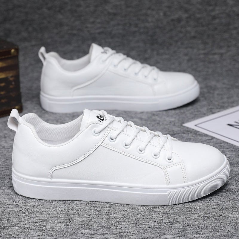 Exclusive Summer Men's PU Leather Casual Shoes — White And Black — Size 39 — Alternate View 9