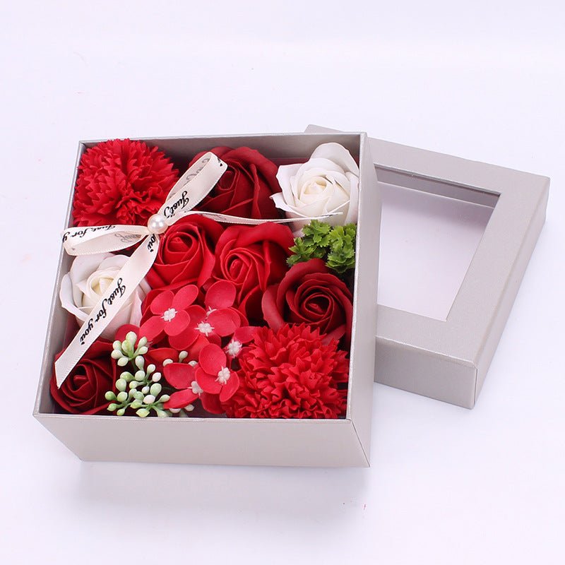 Exclusive Soap Flower Gift Box — Pink — Side View