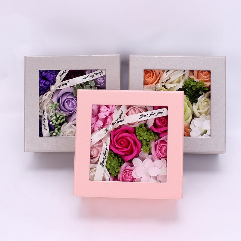 Exclusive Soap Flower Gift Box — Pink — Lifestyle View