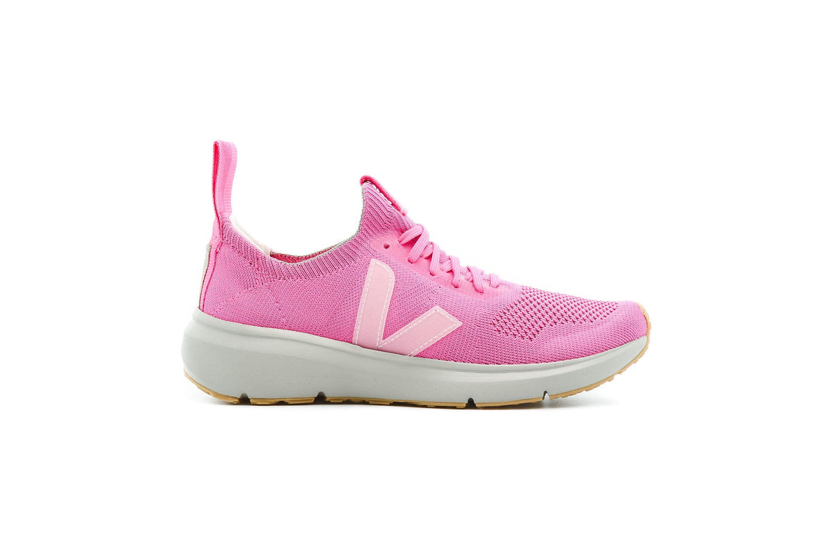 Exclusive Veja x RICK OWENS WMNS PACK MAN RUNNER STYLE 2 V-KNIT "POP PINK" — 4 — Front View