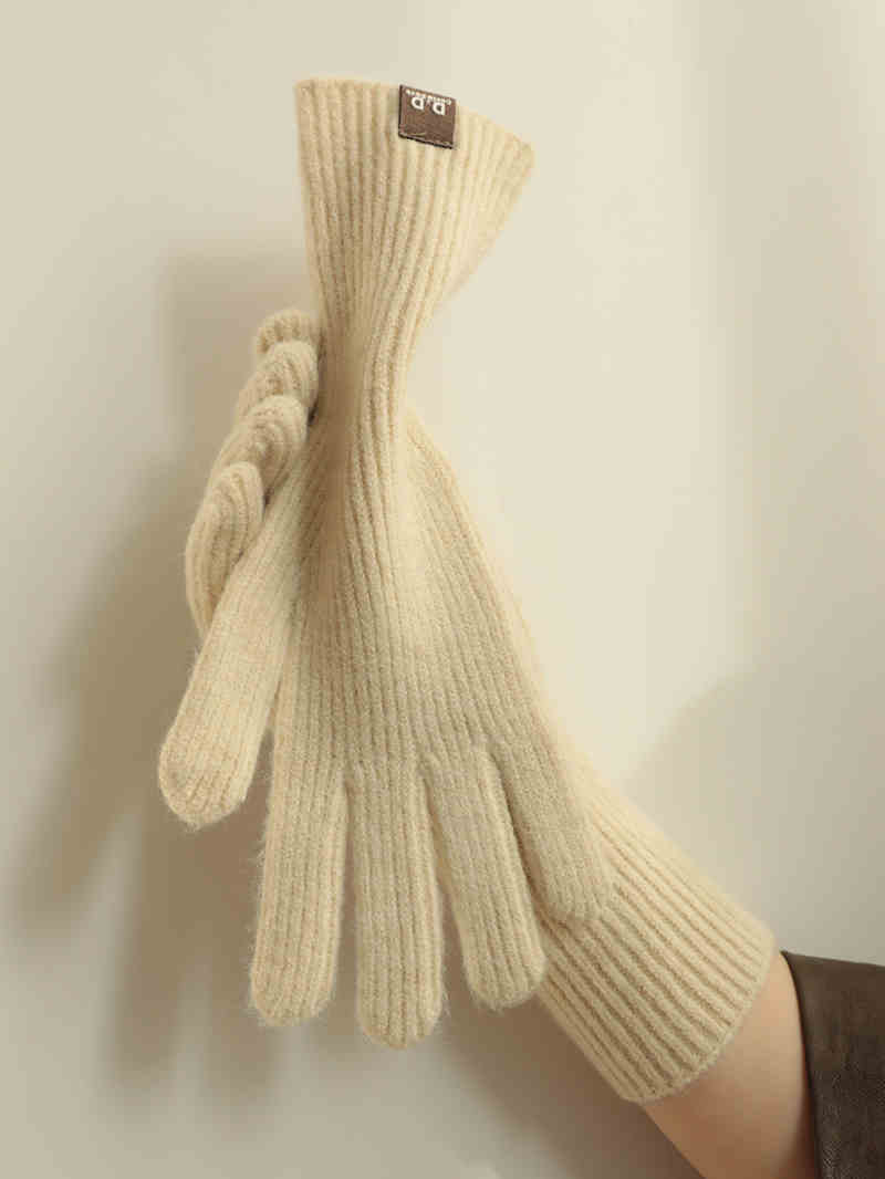 Exclusive Warm-keeping And Cold-proof Finger Touch Screen Gloves — Bordeaux Red — Size Free Size — Alternate View 7