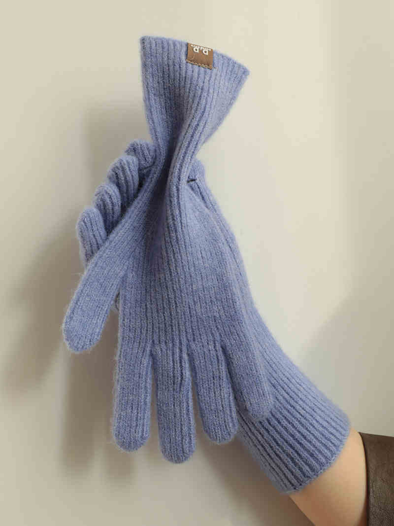 Exclusive Warm-keeping And Cold-proof Finger Touch Screen Gloves — Bordeaux Red — Size Free Size — Alternate View 9