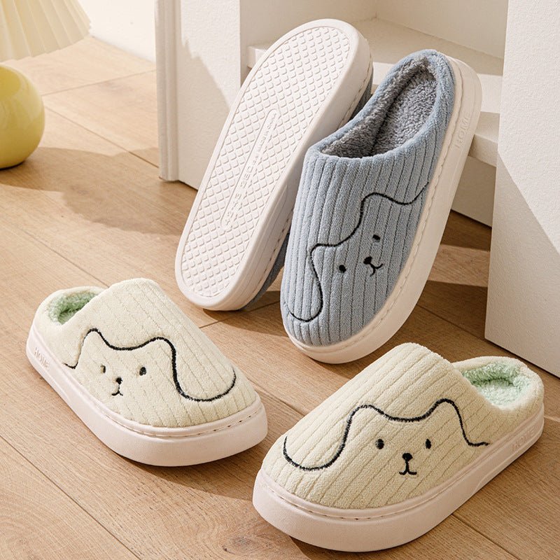 Exclusive Warm Plush Slippers — Pink — Size 36to37 — Detail View