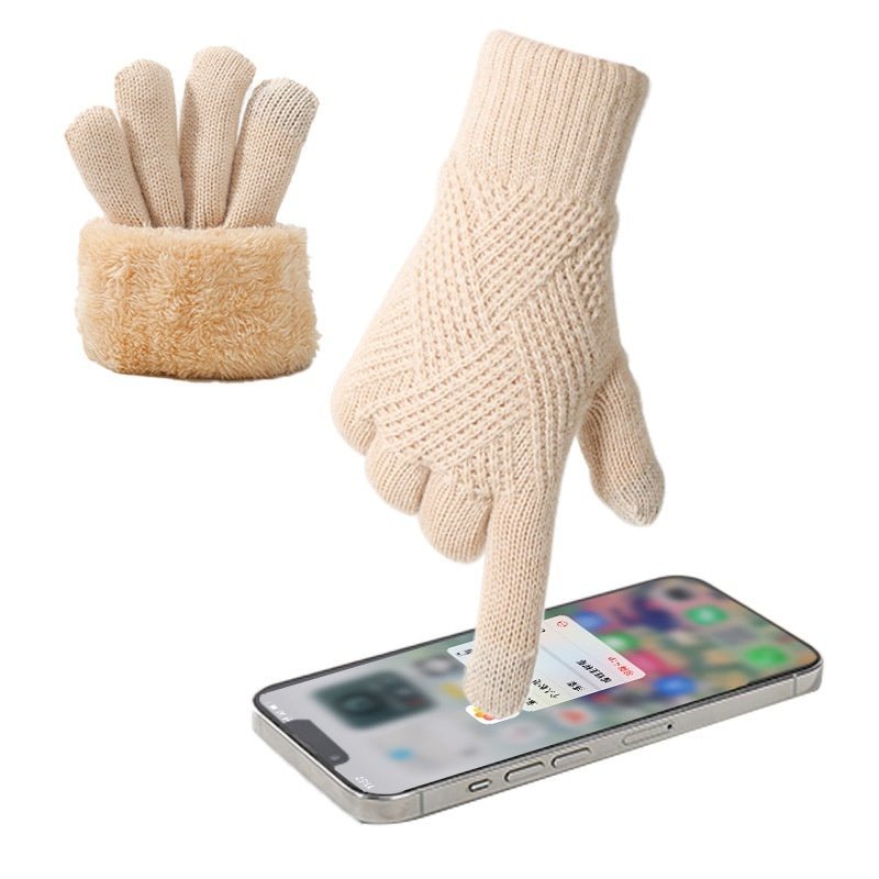 Exclusive Windproof Thermal Touch Screen Gloves — A68 Black — Size L — Side View