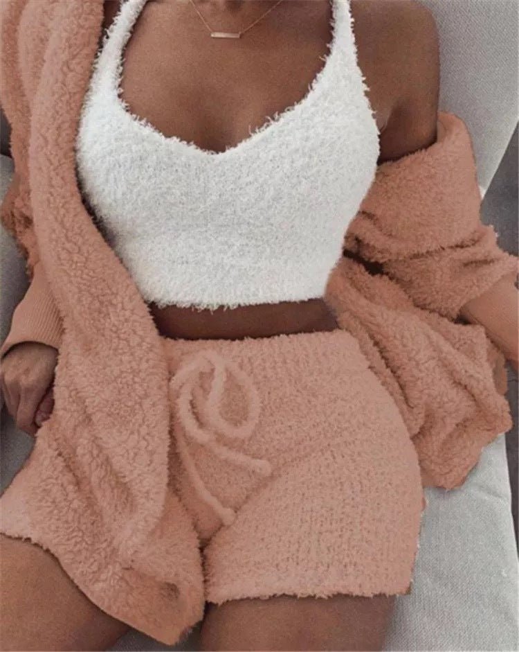 Exclusive Winter Sexy Women Home Wear Suit — Red — Size S — Alternate View 9
