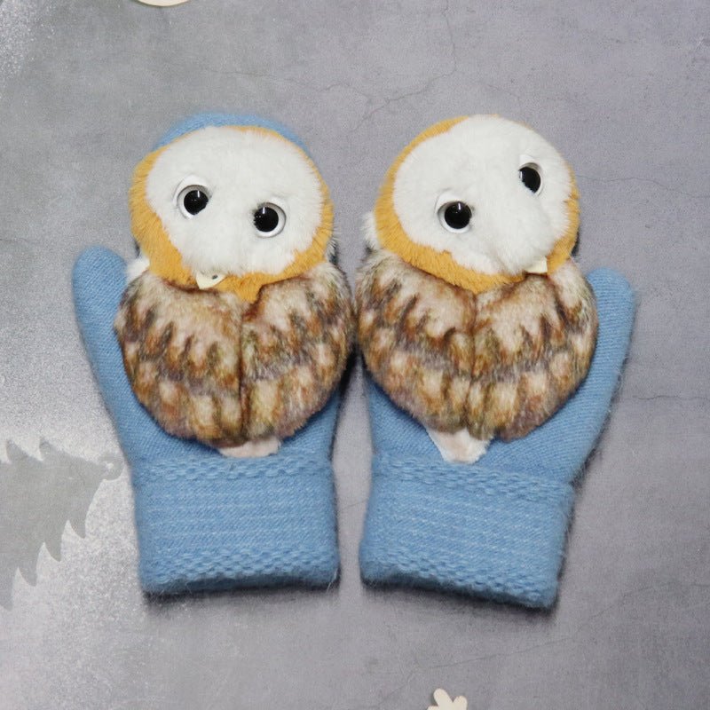 Exclusive Winter Women's Plush Cartoon Animal Gloves — Black Panda — Size Adult Gloves — Alternate View 26
