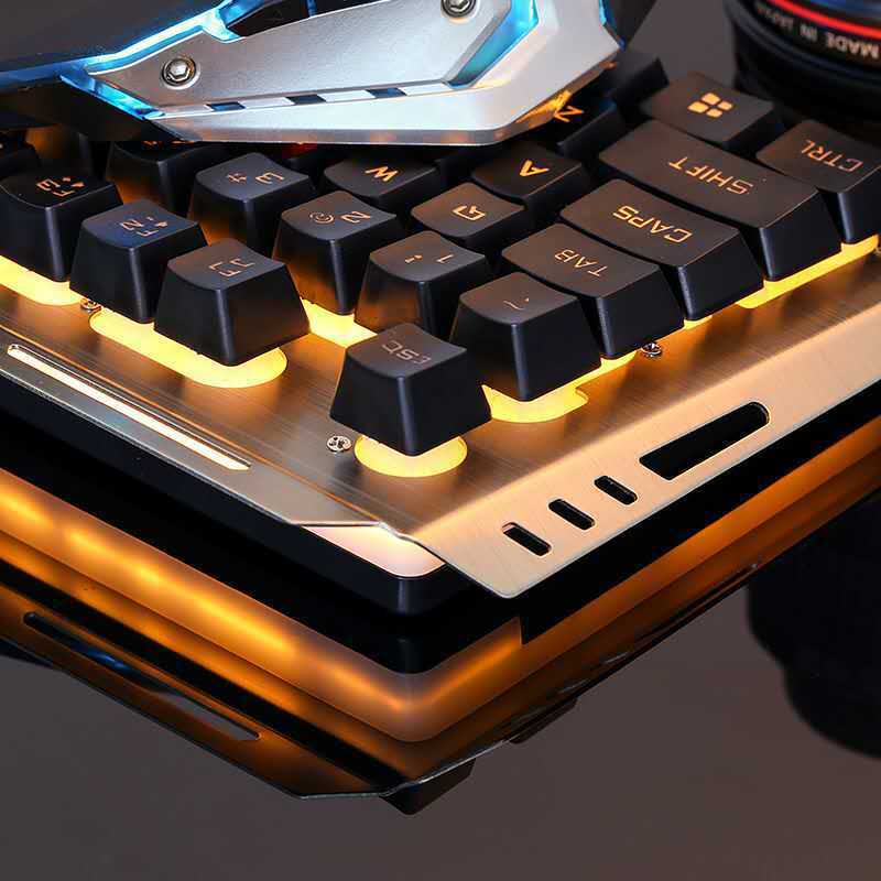 Exclusive Wired gaming keyboard — Tricolor rainbow — Back View