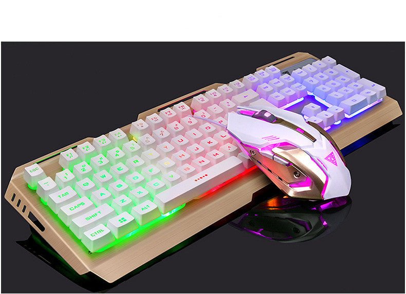 Exclusive Wired gaming keyboard — Tricolor rainbow — Top View