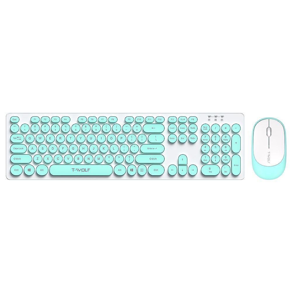 Exclusive Wireless Set Keyboard And Mouse — Pink — Back View