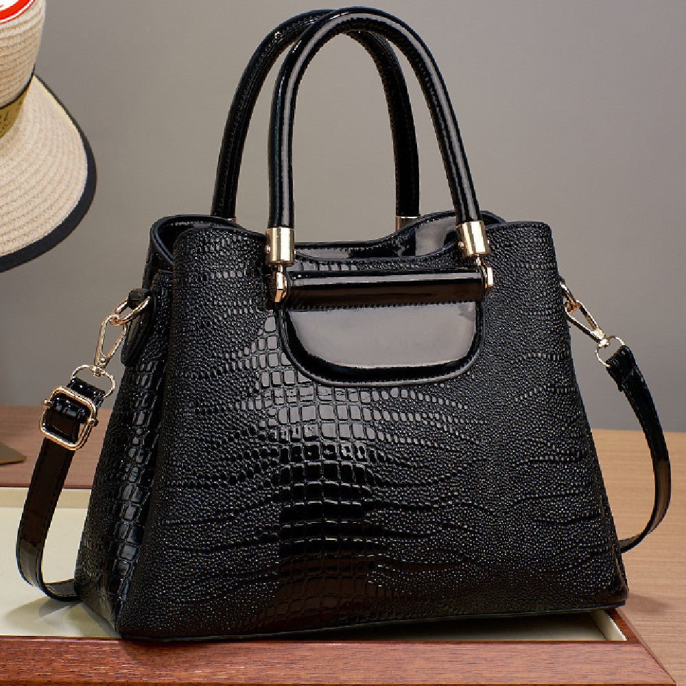 Exclusive Women's Fashion Shoulder Messenger Bag — Black — Back View