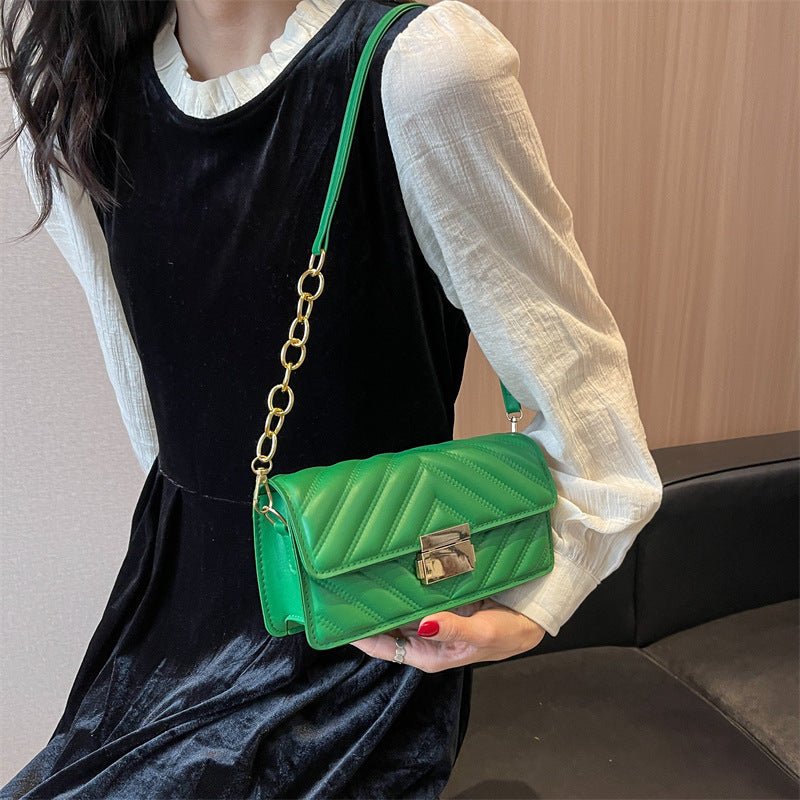 Exclusive Women's Fashion Shoulder Messenger Bag | Stylish & Practical — Black — Front View
