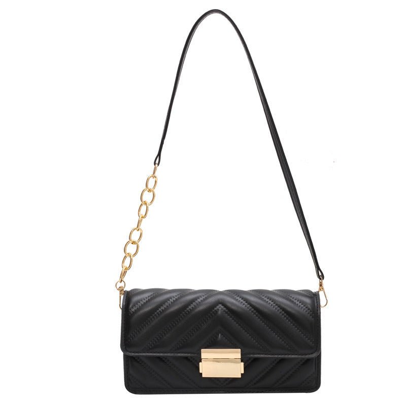 Exclusive Women's Fashion Shoulder Messenger Bag | Stylish & Practical — Black — Back View