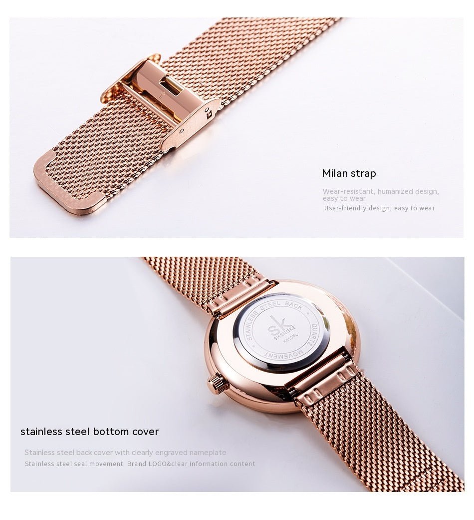 Exclusive Women's Simple Geometric Quartz Watch — 11K0105L01SK Silver — Alternate View 8