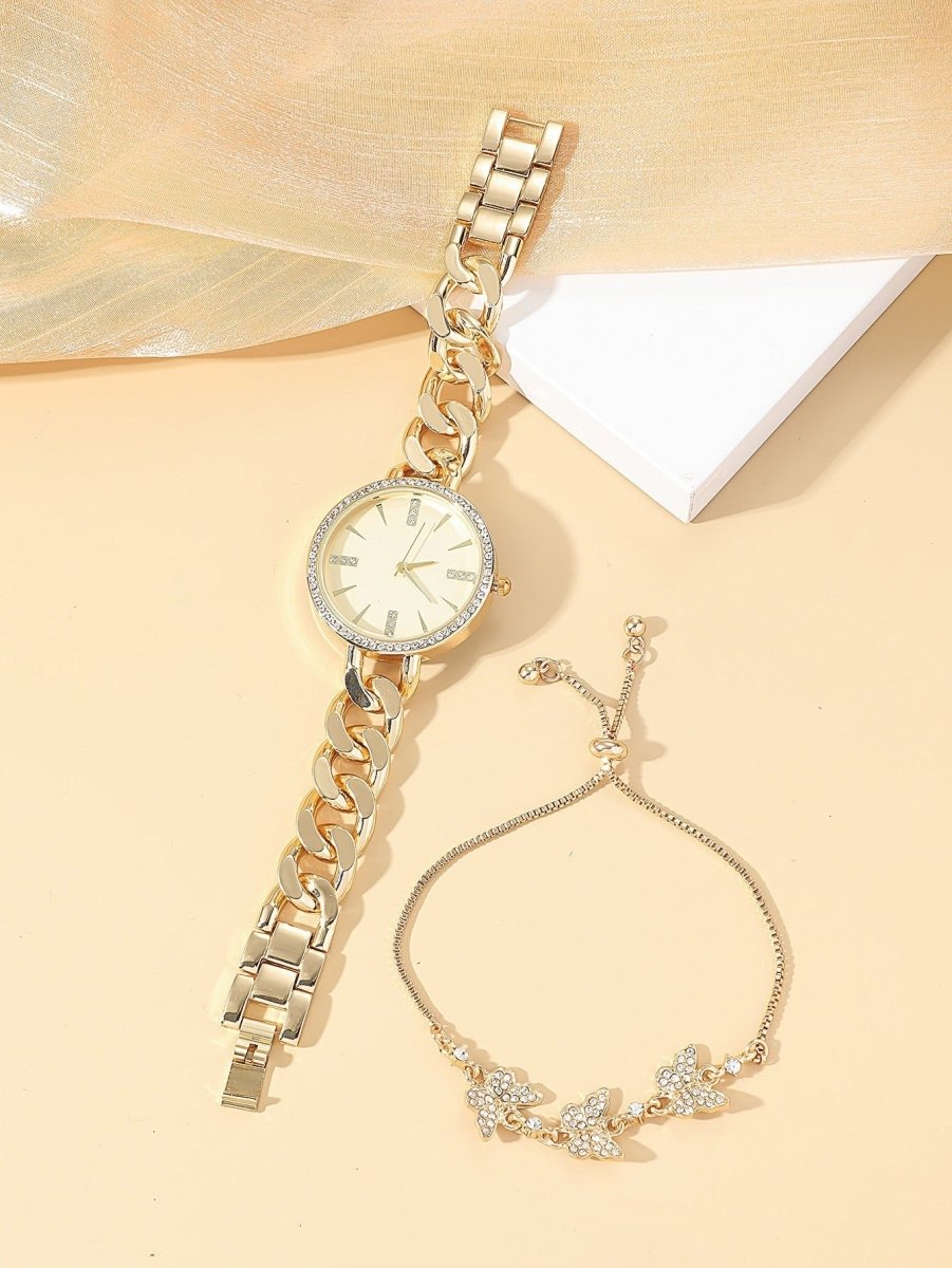 Exclusive Women's Simple Thin Strap Bracelet Watch — Watch — Side View