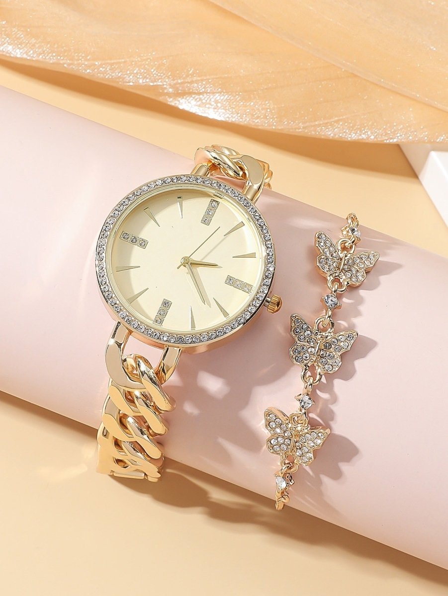 Exclusive Women's Simple Thin Strap Bracelet Watch — Watch — Top View