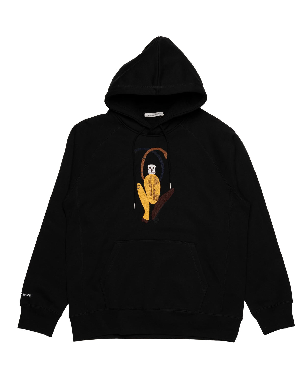 Exclusive WOOD WOOD Fred Yellow monkey hoodie — 2XS — Front View